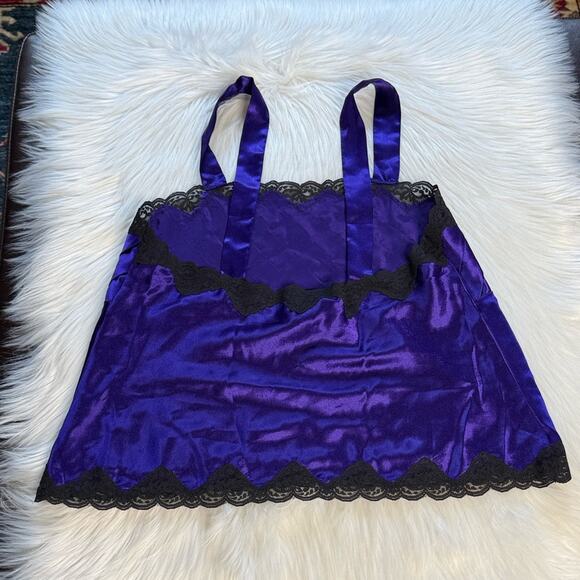 Victoria's Secret Vintage Purple Satin Pajama Shorts Set - Picture 4 of 7